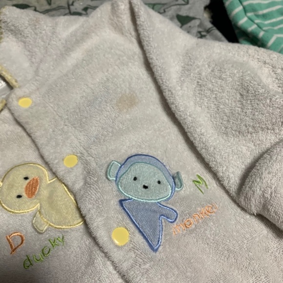 3 pairs button up foot pajamas 9-12 month - Picture 2 of 6